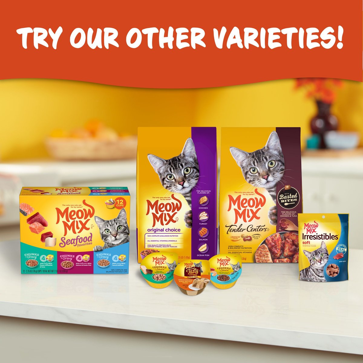 Meow Mix Tender Favorites Poultry Entrée in Sauce Cat Food Trays