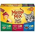 Meow Mix Tender Favorites Surf 'N Turf Variety Pack Cat Food Trays, 2.75-oz, case of 12