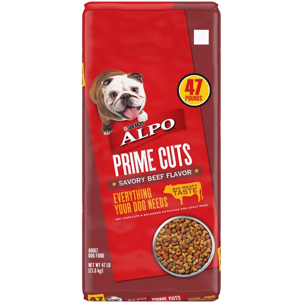 ALPO Prime Cuts Savory Beef Flavor Dry Dog Food, 47-lb bag - Chewy.com