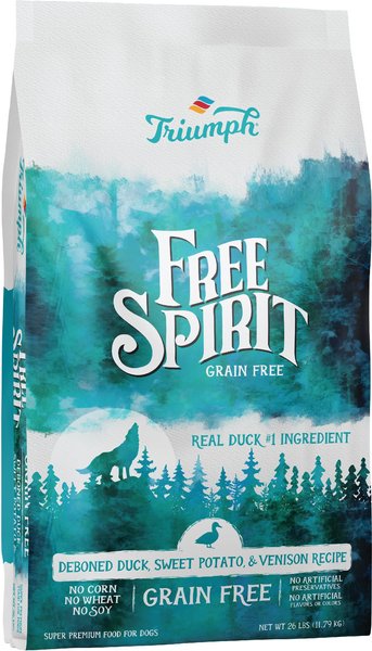 Triumph Free Spirit Grain-Free Deboned Duck, Sweet Potato & Venison Recipe Dry Dog Food