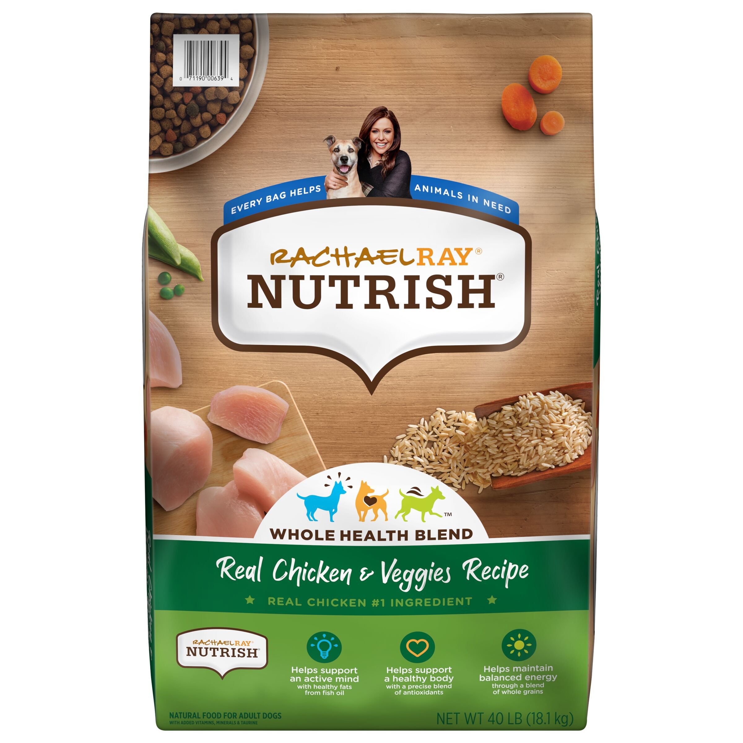 RACHAEL RAY NUTRISH Real Chicken Veggies Recipe Dry Dog Food