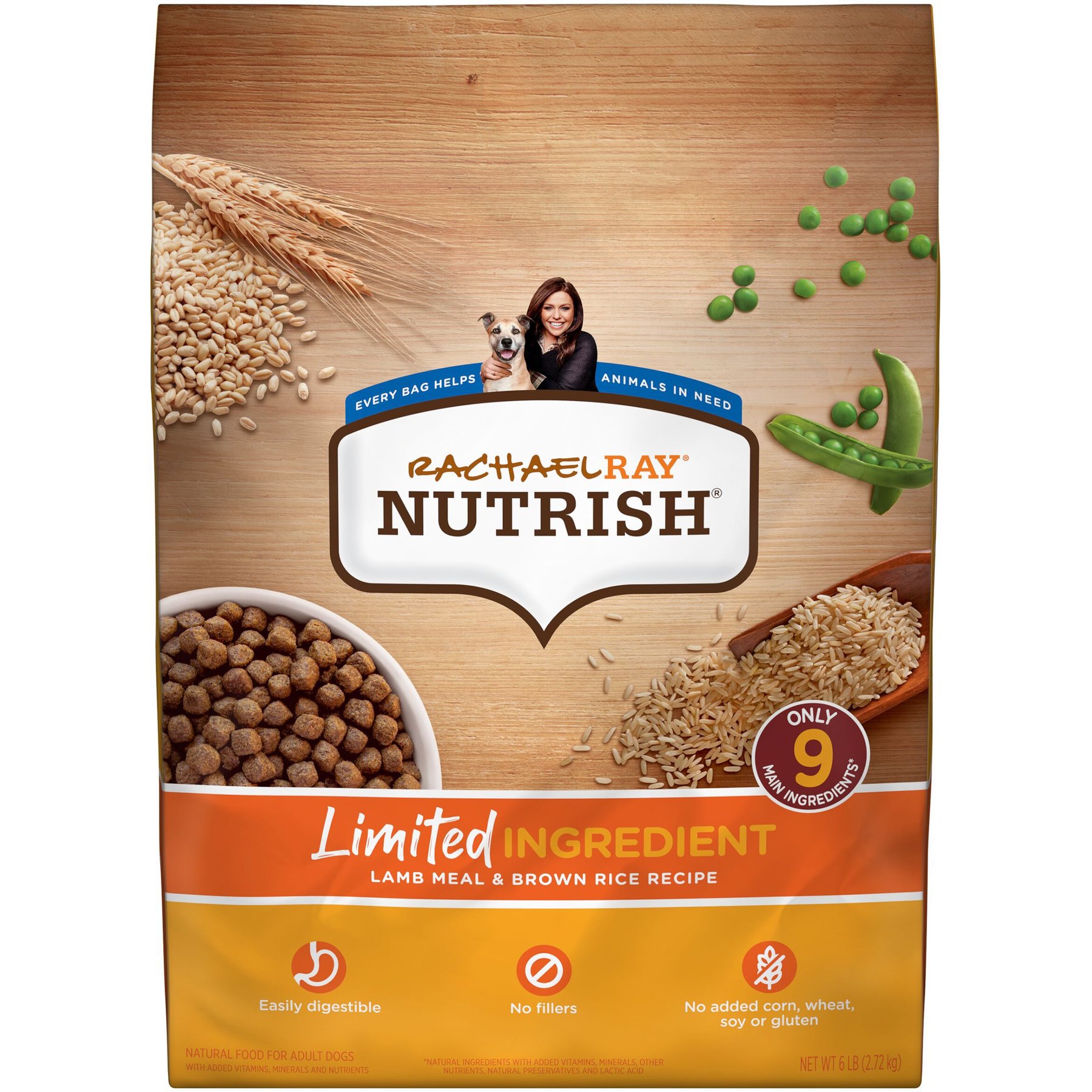 RACHAEL RAY NUTRISH Limited Ingredient Lamb Meal & Brown Rice Recipe ...