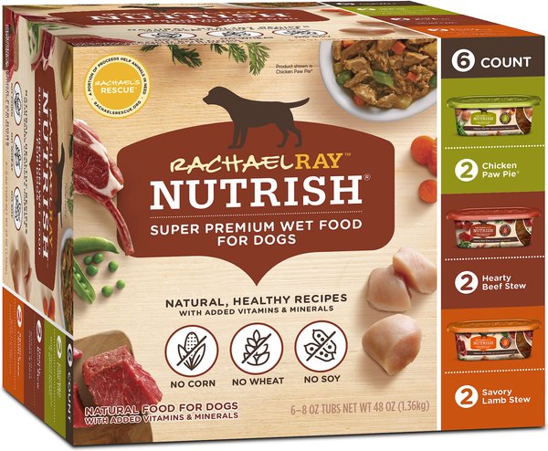 Rachael Ray Nutrish Natural Variety Pack Wet Dog Food, 8-oz tub, case of 6 slide 1 of 7