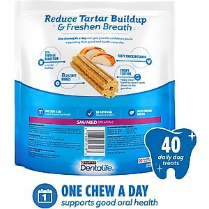 DentaLife Daily Oral Care Small/Medium Dental Dog Treats, 40 count