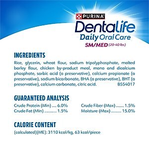 DentaLife Daily Oral Care Small/Medium Dental Dog Treats, 40 count
