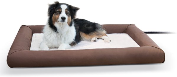 K&H Pet Products Deluxe Lectro-Soft Outdoor Heated Bolster Cat & Dog Bed, Large slide 1 of 10