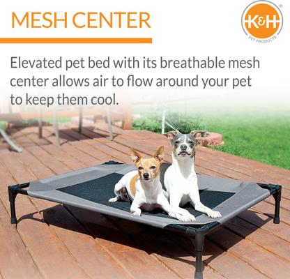 Show full view: K&H Pet Products Original Pet Cot Elevated Pet Bed, Gray, Large slide 3 of 13