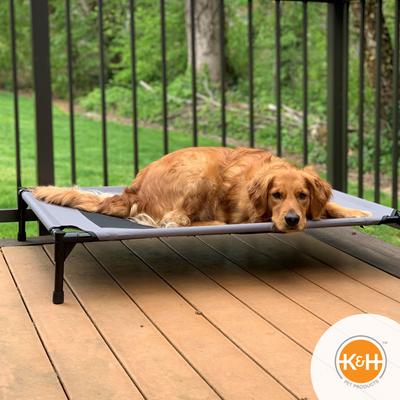 Show full view: K&H Pet Products Original Pet Cot Elevated Pet Bed, Gray, Large slide 8 of 13