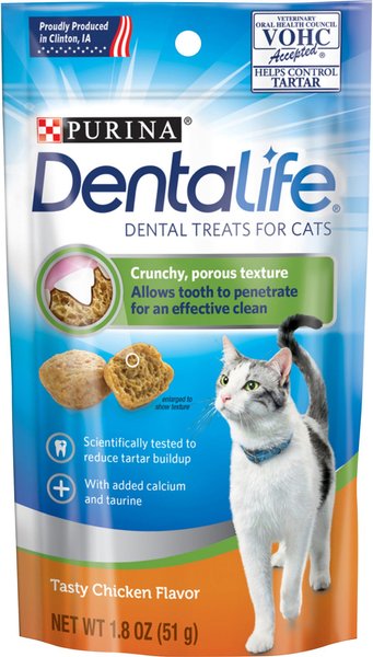 DentaLife Tasty Chicken Flavor Dental Cat Treats, 1.8-oz bag slide 1 of 10
