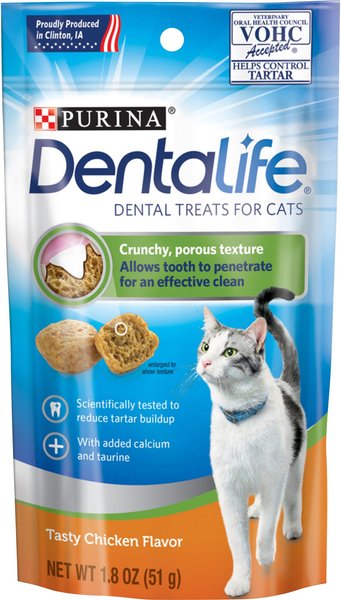 DENTALIFE Tasty Chicken Flavor Dental Cat Treats 1.8 oz bag