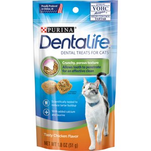 DentaLife Tasty Chicken Flavor Dental Cat Treats, 1.8-oz bag