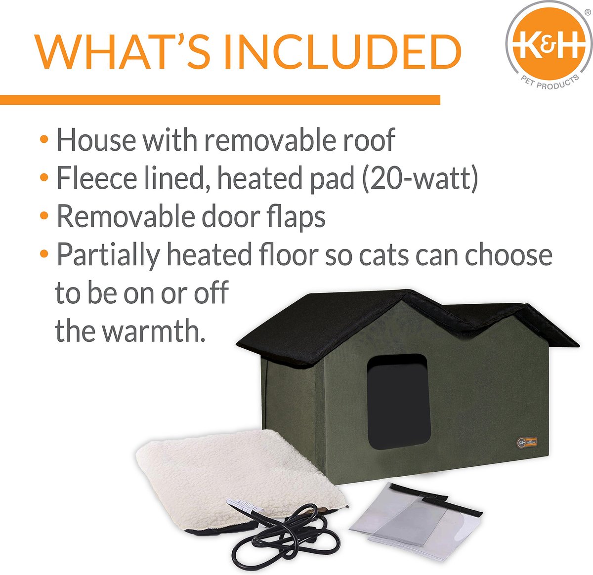 Extra large heated cat hot sale house