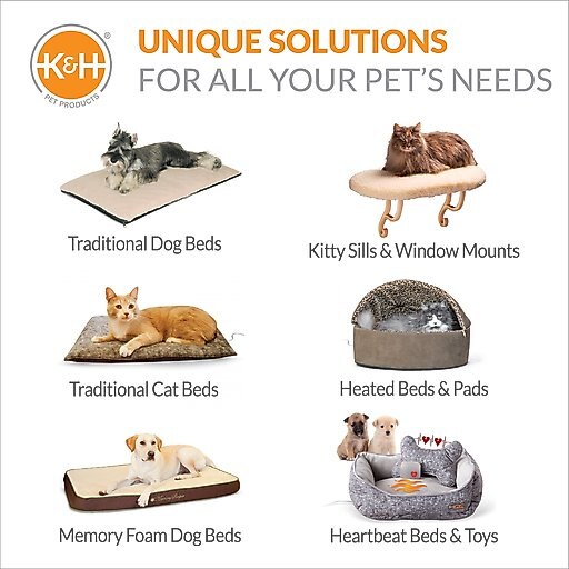 K&H Pet Products Outdoor Heated Kitty House Extra-Wide Cat Shelter, Olive/Black