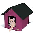 K&H Pet Products Outdoor Heated Kitty House Cat Shelter, Red/Black