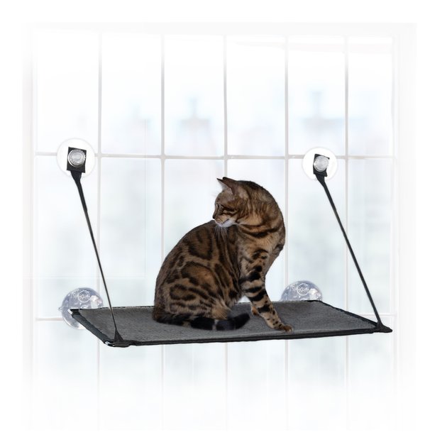 K&H PET PRODUCTS EZ Mount Cat Window Perch, Gray - Chewy.com