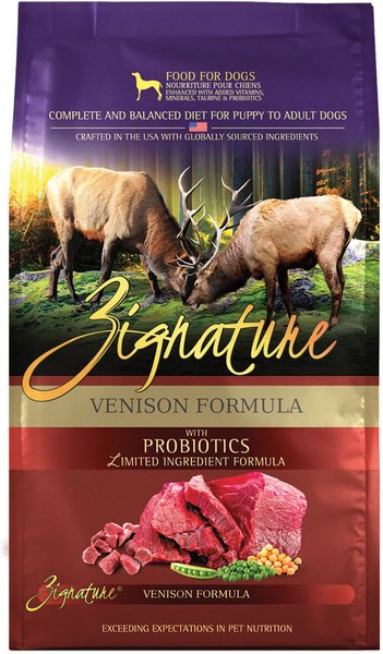 Zignature Venison Limited Ingredient Formula With Probiotics Dry Dog Food, 4-lb bag slide 1 of 10