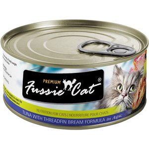 Fussie Cat Premium Tuna Threadfin Bream Formula in Aspic Wet Cat Food, 2.82-oz, case of 24
