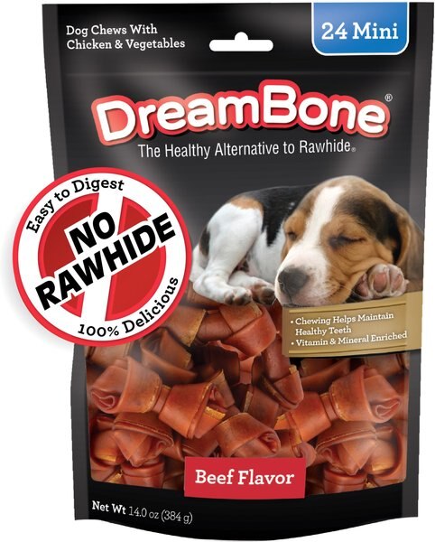 DreamBone Mini Beef Chew Bones Dog Treats, 24 count slide 1 of 7