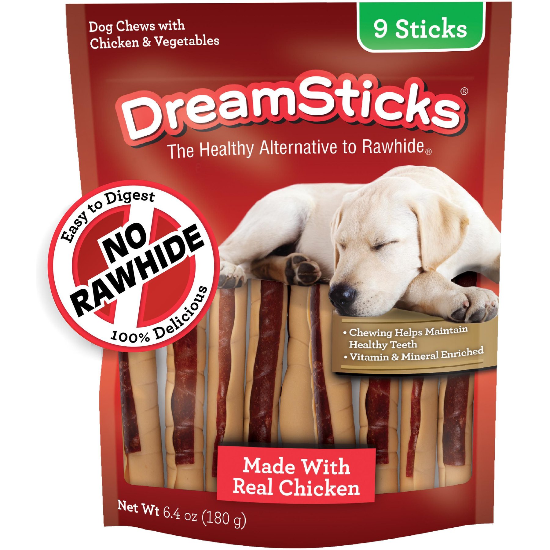 DREAMBONE DreamSticks Chicken Chews Dog Treats, 9 count