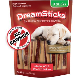 DreamBone DreamSticks Chicken Chews Dog Treats, 9 count