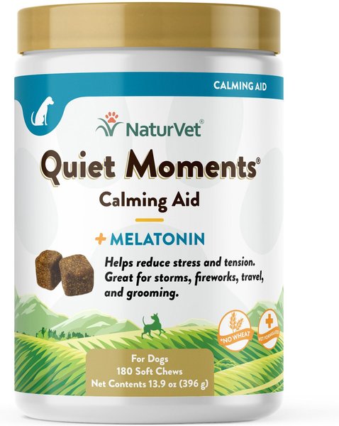 NaturVet Quiet Moments Soft Chews Calming Supplement for Dogs, 180 count slide 1 of 7