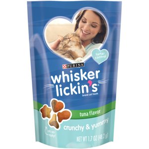 Whisker Lickin's Tuna Flavor Crunchy Cat Treats, 1.7-oz bag