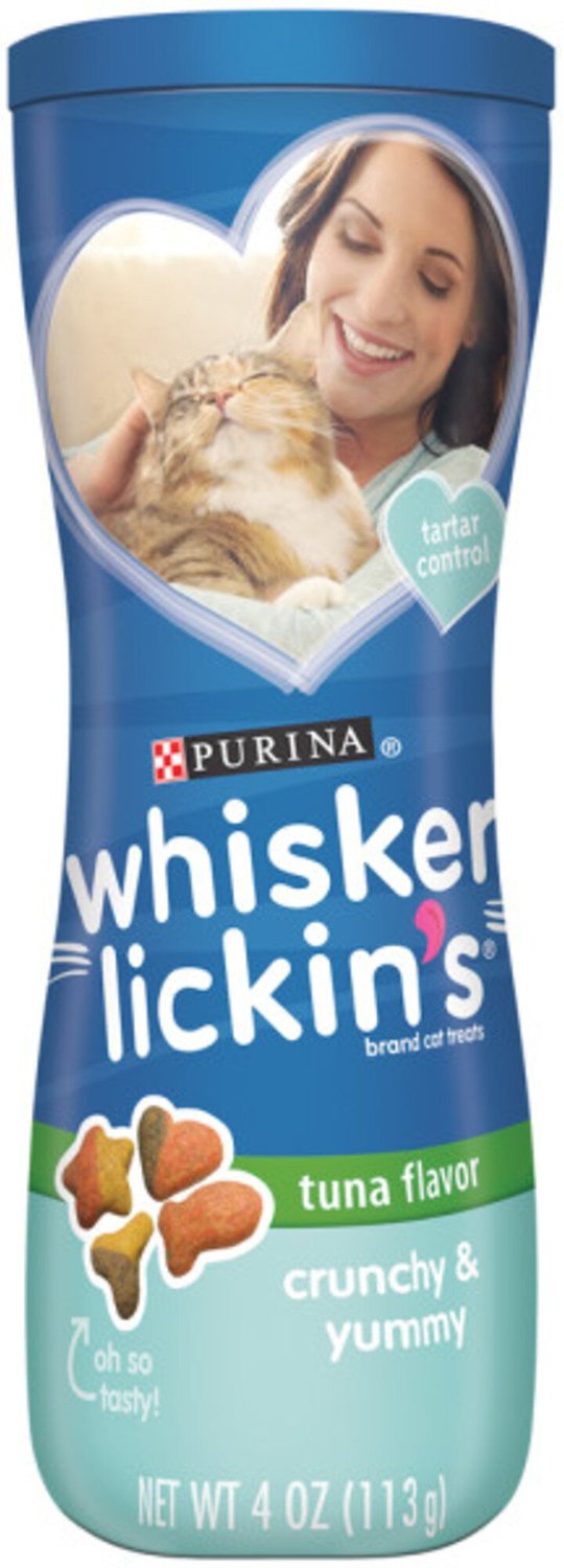 pack) Purina Whisker Lickin's Dental Cat Treats, Tuna, 10 oz Bag