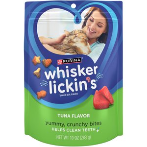Whisker Lickin's Tuna Flavor Crunchy & Yummy Cat Treats, 10-oz bag