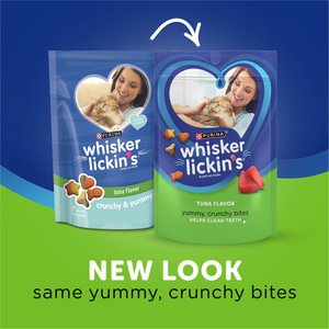 Whisker Lickin's Tuna Flavor Crunchy Cat Treats, 10-oz bag