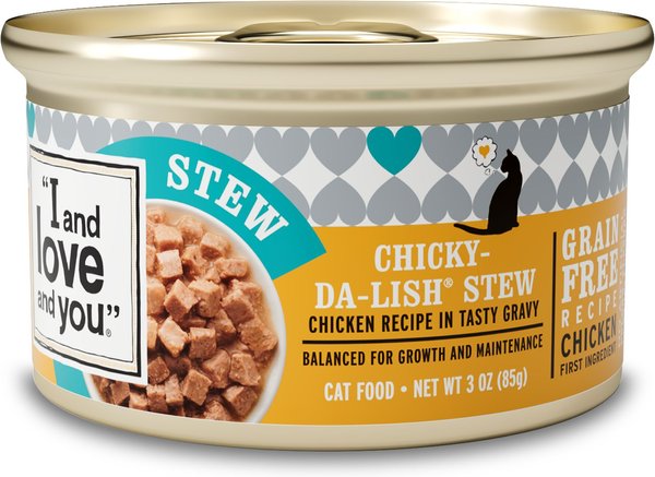 I and Love and You Chicky-Da-Lish Stew Grain-Free Canned Cat Food, 3-oz, case of 24 slide 1 of 10