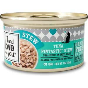 I and Love and You Tuna Fintastic Stew Grain-Free Canned Cat Food, 3-oz, case of 24