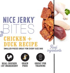 I and Love and You Nice Jerky Bites Chicken and Duck Grain-Free Dog Treats, 4-oz bag slide 2 of 9