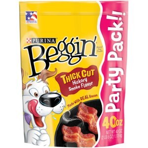 Purina Beggin' Strips Real Meat Thick Cut Hickory Smoke Flavored Dog Treats, 40-oz pouch, case of 3