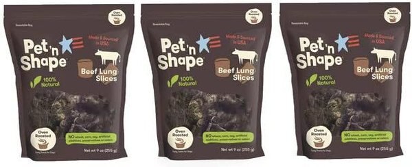 Pet 'n Shape Beef Lung Slices Dog Treats, 9-oz bag, 3 pack slide 1 of 5