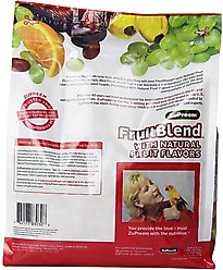 ZuPreem FruitBlend Flavor with Natural Flavors Daily Parrot & Conure Bird Food, 3.5-lb bag slide 2 of 7