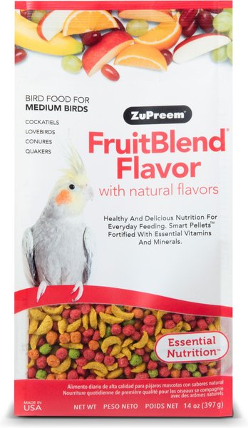 ZUPREEM FruitBlend Flavor with Natural Flavors Daily Medium Bird Food ...