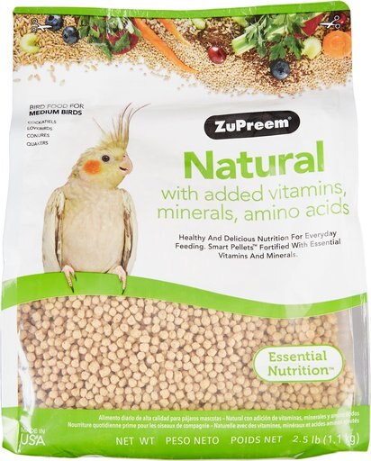 ZuPreem Natural Daily Medium Bird Food, 2.5-lb bag