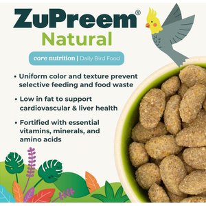 ZuPreem Natural Medium & Large Smart Pellet Bird Food, 3-lb bag