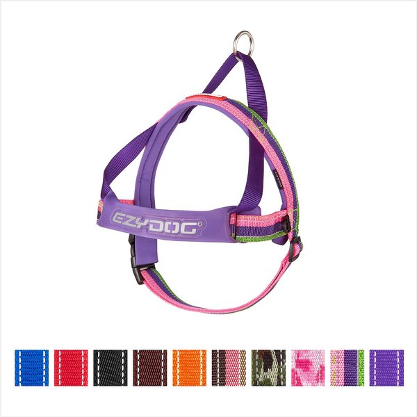 EzyDog Quick Fit Dog Harness, Bubble Gum, Large slide 1 of 12