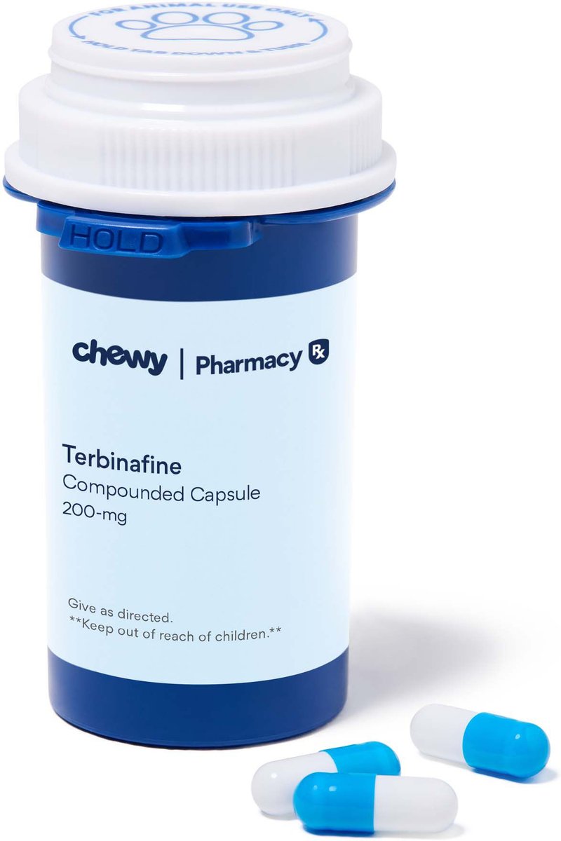 Chewe TERBINAFINE COMPOUNDED Capsule for Dogs & Cats, 200-mg, 60 Capsules ...