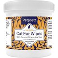 Petpost Ear Wipes with Coconut Oil & Aloe Vera for Cats, 100 count