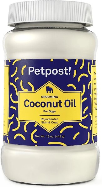 Petpost Skin & Coat Grooming Coconut Oil for Dogs, 16-oz bottle slide 1 of 5