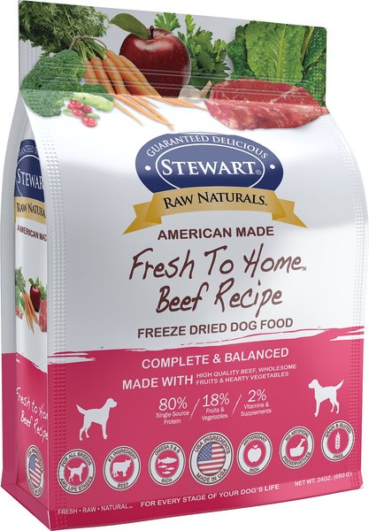 Stewart Raw Naturals Beef Recipe Grain-Free Freeze-Dried Dog Food, 24-oz bag slide 1 of 6