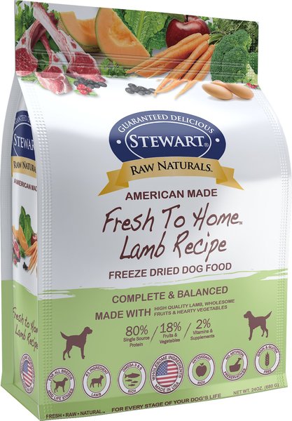 Stewart Raw Naturals Lamb Recipe Grain-Free Freeze-Dried Dog Food, 24-oz bag slide 1 of 6