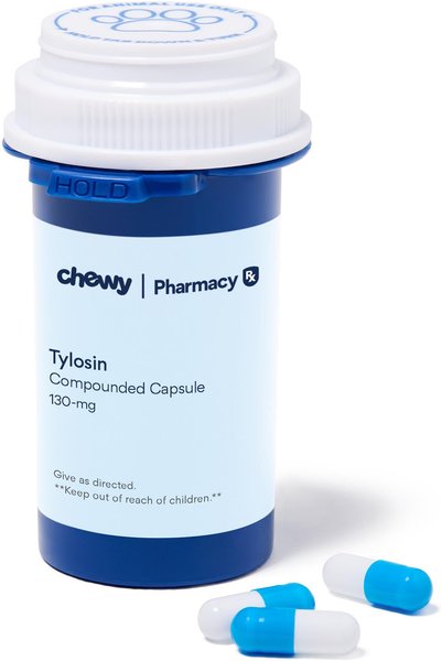 TYLOSIN COMPOUNDED Capsule for Dogs & Cats, 130-mg, 180 Capsules ...