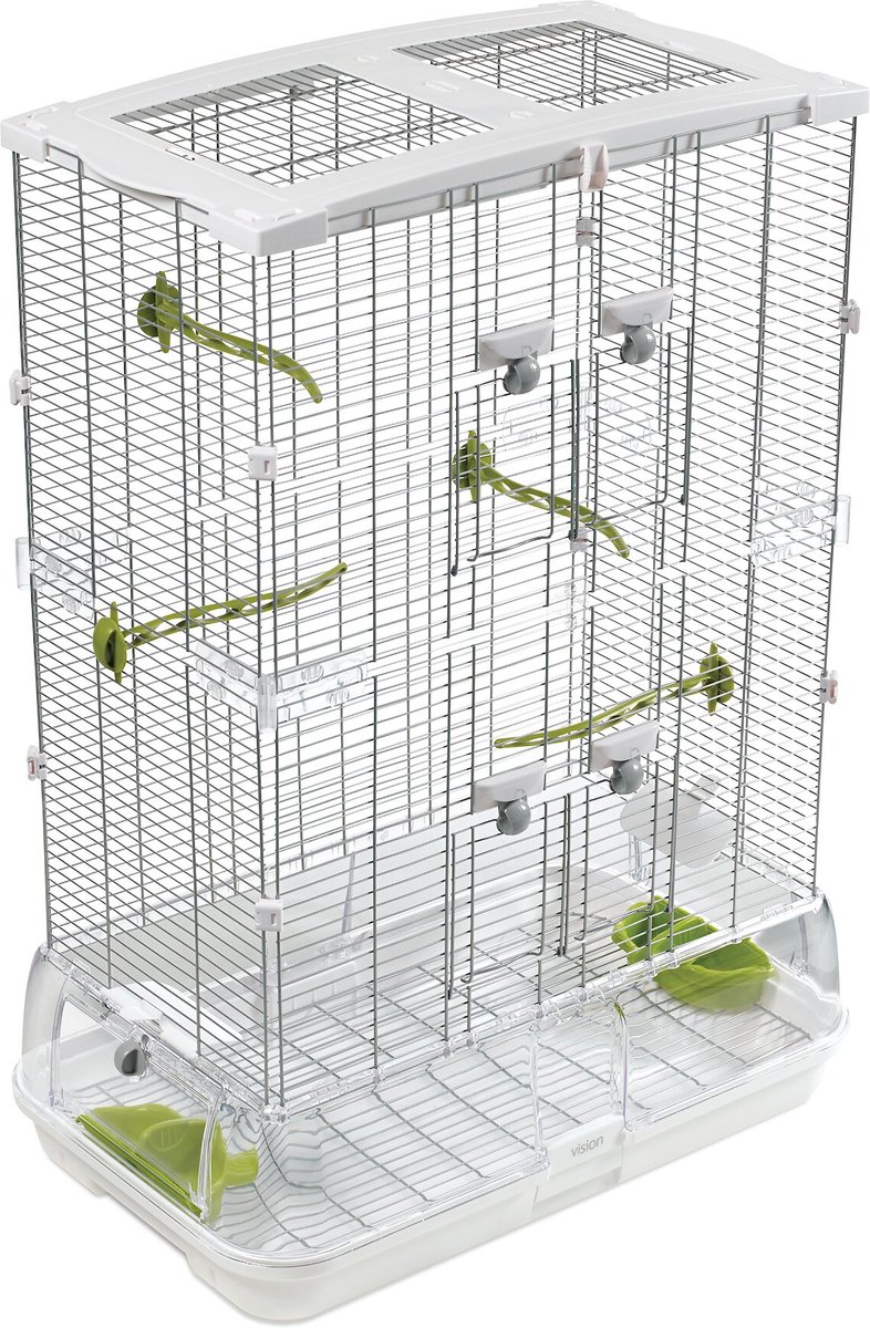 Vision bird cage stand with clearance cabinet