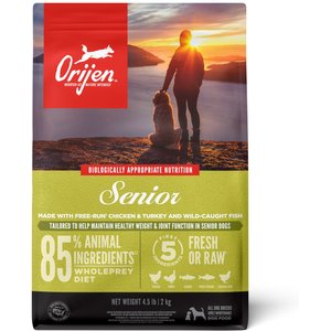 ORIJEN Senior Grain Free Dry Dog Food 4.5 lb bag Chewy