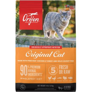 ORIJEN Original Grain-Free Dry Cat Food, 4-lb bag