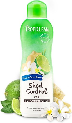 TropiClean Lime & Cocoa Butter Deshedding Dog Conditioner, 20-oz bottle
