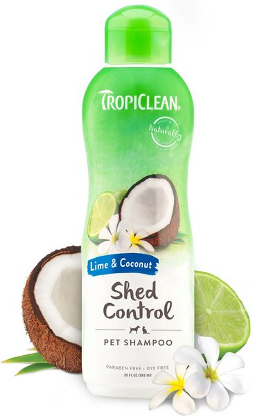 TropiClean Lime & Coconut Deshedding Dog Shampoo, 20-oz bottle slide 1 of 9